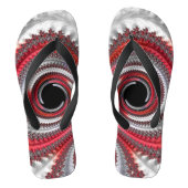 Abstracte rode gradiënt wervelfractal teenslippers (Voetbed)
