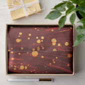 ABSTRACTE RODE MARBLED PAPIER MET GOUDE SPLASHEDEN (Geschenk)