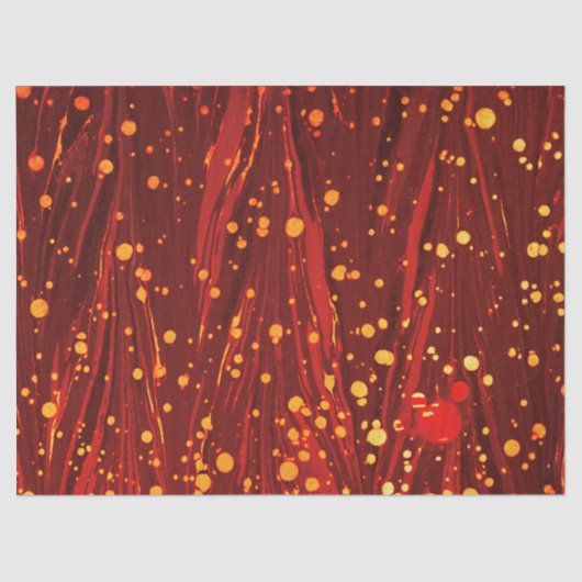 ABSTRACTE RODE MARBLED PAPIER MET GOUDE SPLASHEDEN (Voorkant)