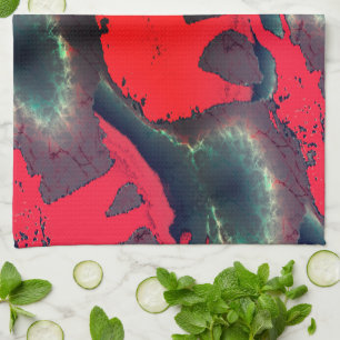 Abstracte rode olifantentekening, zeer reusachtig theedoek