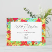 Abstracte rode papaver kaart (Staand voorkant)