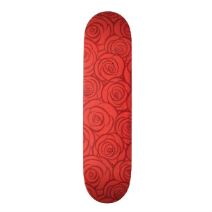 Abstracte rode rozen achtergrond skateboard