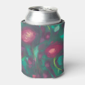 Abstracte rode rozen blikjeskoeler (Blikje Voorkant)