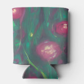 Abstracte rode rozen blikjeskoeler (Achterkant)