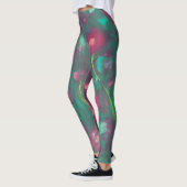 Abstracte rode rozen leggings (Links)