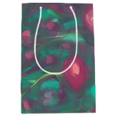 Abstracte rode rozen medium cadeauzakje (Voorkant)