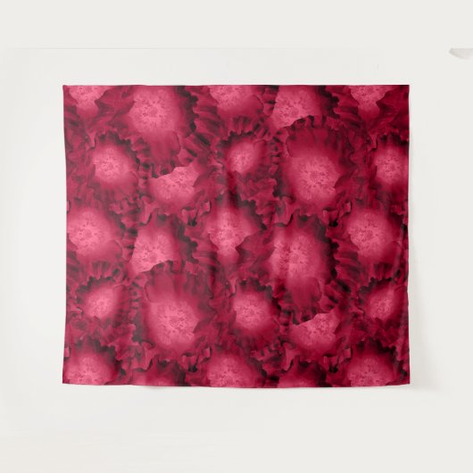 Abstracte rode rozenpapaver bloemen bloemen romant wandkleed (Voorkant (horizontaal))