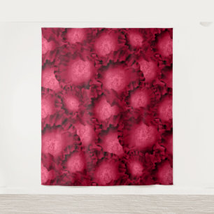 Abstracte rode rozenpapaver bloemen bloemen romant wandkleed