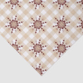 Abstracte rode sneeuwvlokken op de ontkoppeling va tissuepapier (Detail)