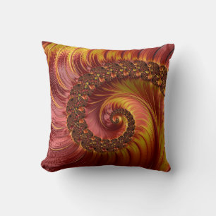 Abstracte rode spiraal fractal kussen