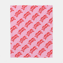 Abstracte rode spiraalweg op zwarte achtergrond fleece deken