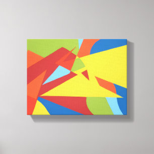 Abstracte rode toekan doekprint canvas afdruk