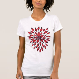 Abstracte rode ventilator droogtrekken t-shirt