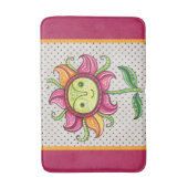 Abstracte rode zonnebloem badmat (Voorkant Verticaal)