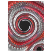 Abstracte rode zwarte gradiënt wervelfractal klembord (Achterkant)