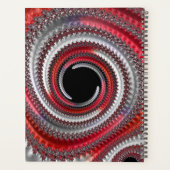 Abstracte rode zwarte gradiënt wervelfractal planner (Achterkant)