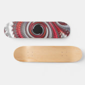 Abstracte rode zwarte gradiënt wervelfractal skateboard (Horizontaal)