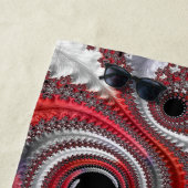 Abstracte rode zwarte gradiënt wervelfractal strandlaken (In situ)