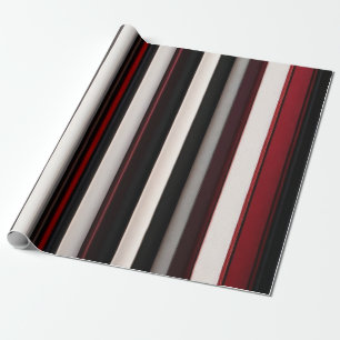 Abstracte rode zwarte lijnen Trendy Collectie Cadeaupapier