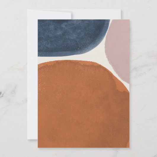 Abstracte roest, marine + roze moderne tijd (Achterkant)