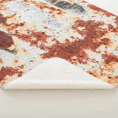 abstracte roesttextuur sherpa deken (3/4)