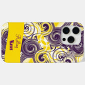 Abstracte rolgolf in Paars en geel Case-Mate iPhone Case (Achterkant (horizontaal))