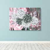Abstracte Romantische  Bloemenwandkunst Canvas Afdruk (Insitu (Houten vloer))
