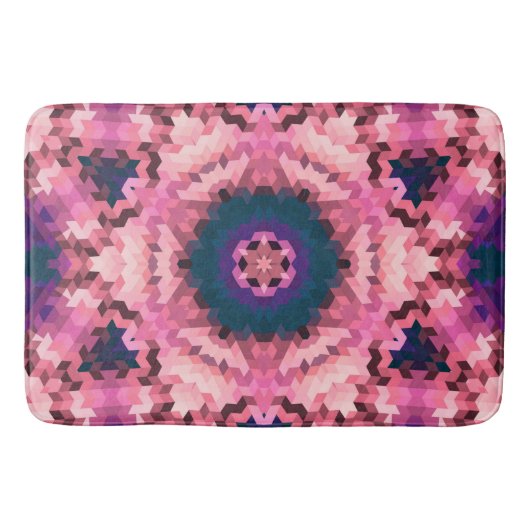 Abstracte rondcirkelvormen mandala kaleidoscope badmat (Voorkant)