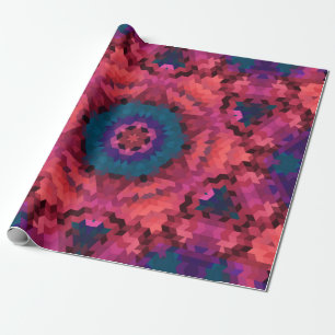 Abstracte rondcirkelvormen mandala kaleidoscope cadeaupapier