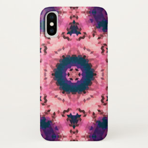 Abstracte rondcirkelvormen mandala kaleidoscope iPhone x hoesje