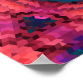 Abstracte rondcirkelvormen mandala kaleidoscope poster (Hoek)