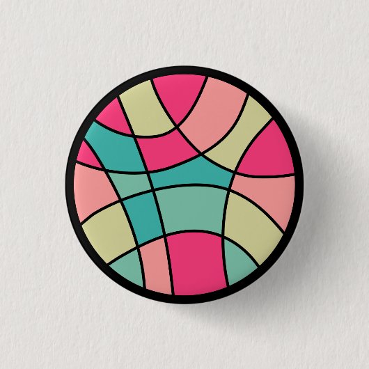 Abstracte Ronde 160422(06) Button 3,2 Cm (Voorkant)