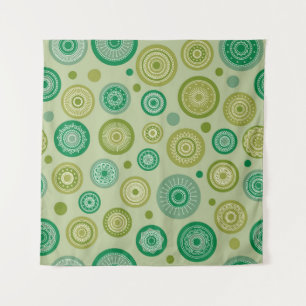 Abstracte ronde ornamenten naadloos patroon. wandkleed