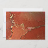 Abstracte rood- en goudalcoholinkt met zwarte inkt bedankkaart (Voorkant)