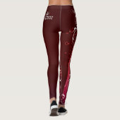 Abstracte Rood en wit Leggings (Achterkant)