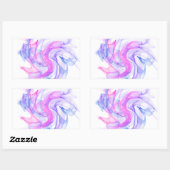 Abstracte rook op het water rechthoekige sticker (Vel)