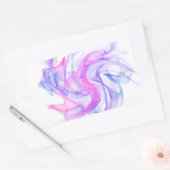 Abstracte rook op het water rechthoekige sticker (Envelop)