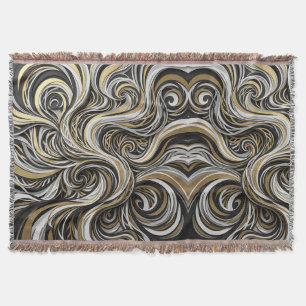 Abstracte rookwerveling gouden dekens deken