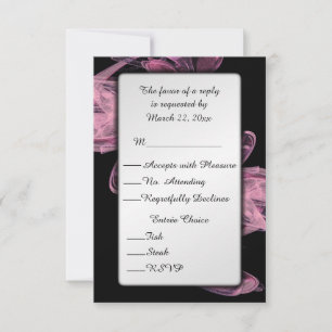Abstracte Roos RSVP met Menu Keuze
