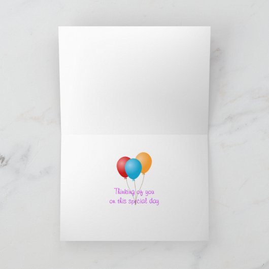 Abstracte Roos verjaardag Kaart (Binnen)