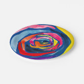 Abstracte roos waterverf pop papieren bordje (Gekanteld)