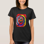 Abstracte roos waterverf pop t-shirt (Voorkant)