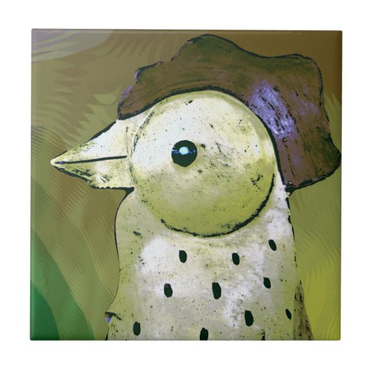 Abstracte Rooster 1 Tegeltje (Voorkant)