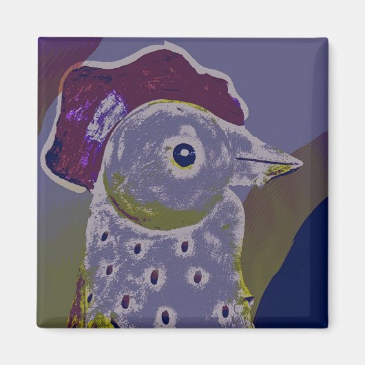 Abstracte Rooster 2 Magneet (Voorkant)