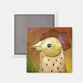 Abstracte Rooster 5 Magneet (Voorkant / Achterkant)