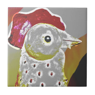 Abstracte Rooster 6 Tegeltje