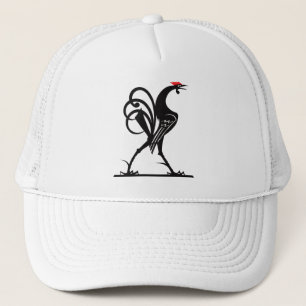 Abstracte Rooster Silhouet Kunst Trucker Pet