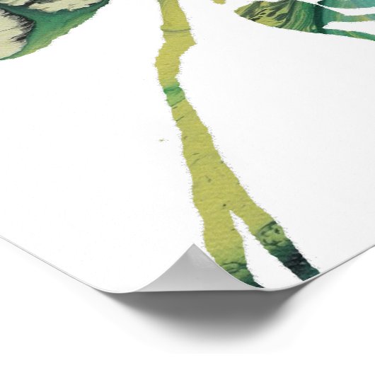 Abstracte Rooster Silhouette. Poster (Hoek)