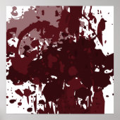 Abstracte Rosewood Red Splatter Art Poster (Voorkant)