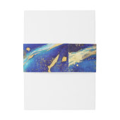 Abstracte Royal Navy blauw en goud kleurrijke brui Uitnodigingen Wikkel (Achterkant Voorbeeld)